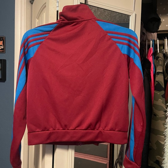 Adidas Burgundy Track Jacket - Picture 2 of 3
